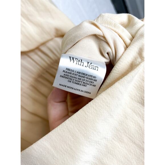 WITH JEAN Jackie Cut Out Dress in Buttercream Size M SEEN ON EUPHORIA - Picture 13 of 14